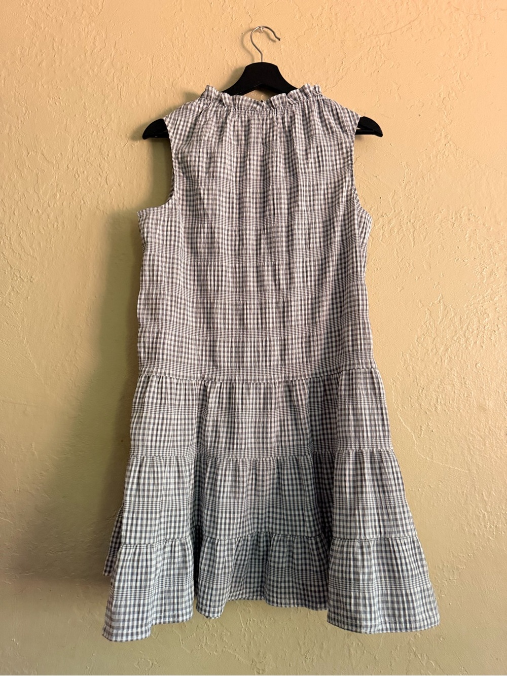 Max Studio Black & White Gingham Tiered Mini Dress - Picture 2 of 5